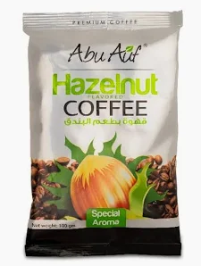 قهوه ابو عوف بطعم البندق 100 جم